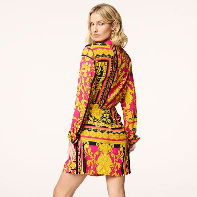 Women's INTEMPO Faux-Wrap Shirt Dress