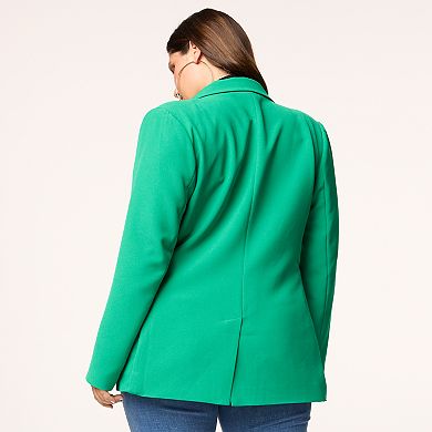 Plus Size INTEMPO Long Boyfriend Blazer