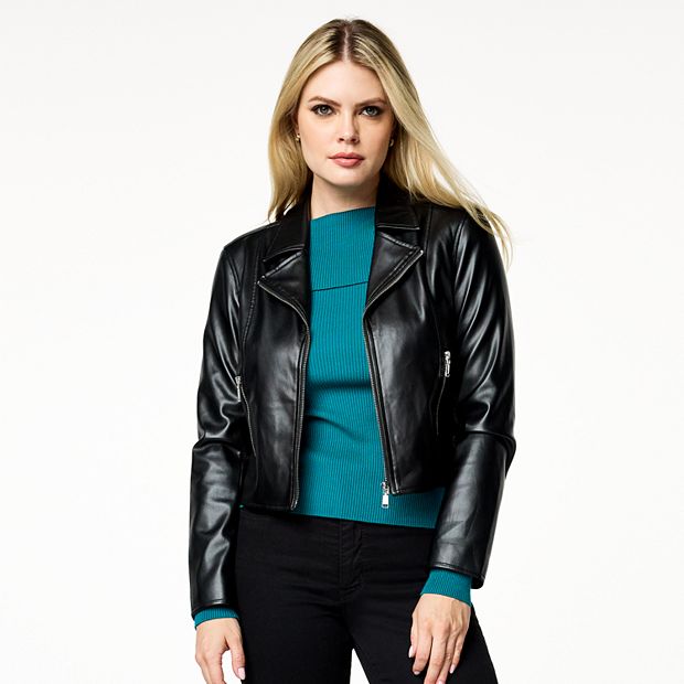 Kohl's faux 2025 leather jacket