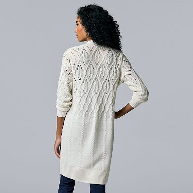 Women's Simply Vera Vera Wang Long Cardigan Sweater
