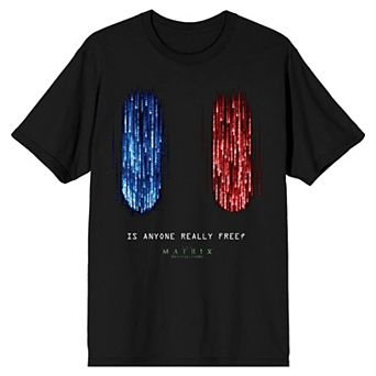 Men's The Matrix 4 Red and Blue Tee