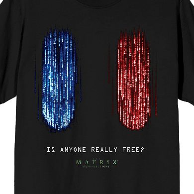 Men's The Matrix 4 Red and Blue Tee