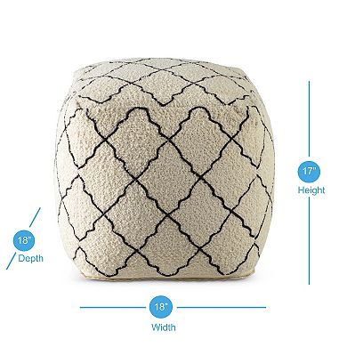 Steve Silver Co. Lattice Square Pouf