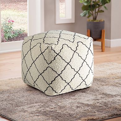 Steve Silver Co. Lattice Square Pouf