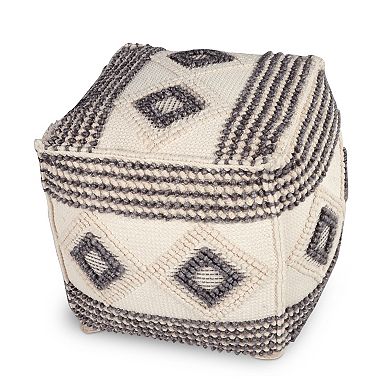 Steve Silver Co. Dalia Square Handwoven Pouf