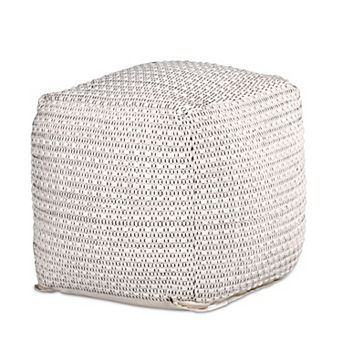 Steve Silver Co. Hakim Square Handwoven Pouf