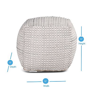 Steve Silver Co. Hakim Square Handwoven Pouf