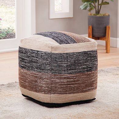 Steve Silver Co. Jamal Square Handwoven Pouf