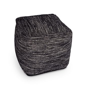 Steve Silver Co. Omari Square Handwoven Pouf Ottoman