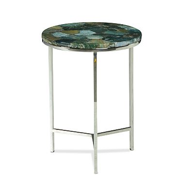 Steve Silver Co. Foster Agate Top Round Chairside Table