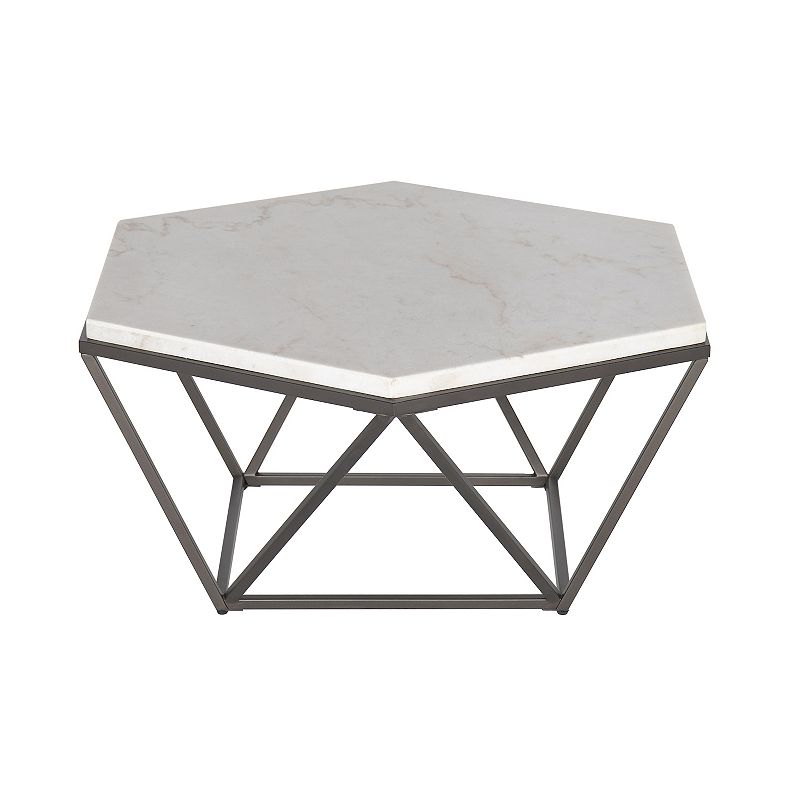 Steve Silver Co. Corvus White Marble-Top Cocktail Table, Multicolor