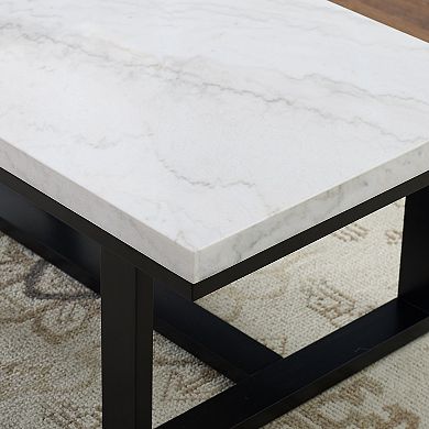 Steve Silver Co. Lucca White Marble-Top Cocktail Table