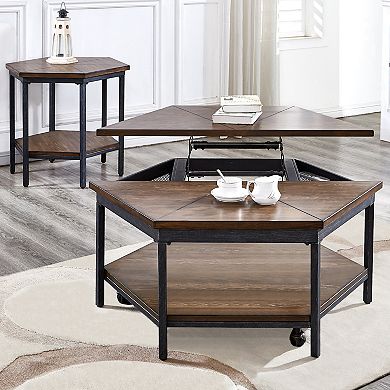 Steve Silver Co. Ultimo Hexagon Lift-Top Cocktail Table