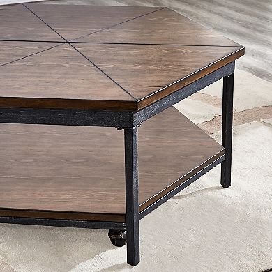 Steve Silver Co. Ultimo Hexagon Lift-Top Cocktail Table