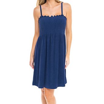 Women's Jordan Taylor Terrycloth Smocked Swim Cover-Up Dress