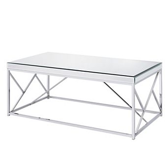 Steve Silver Co. Evelyn Mirror Top Cocktail Table