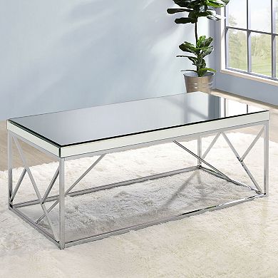 Steve Silver Co. Evelyn Mirror Top Cocktail Table