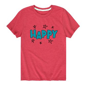 Boys 8-20 Happy Stars Graphic Tee