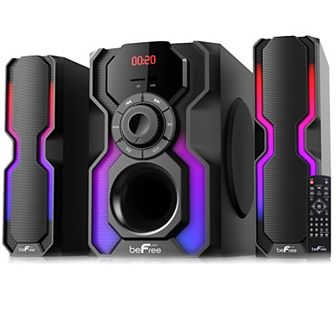 beFree Sound 2.1 Channel Bluetooth Multimedia Wired Speaker Shelf Stereo System