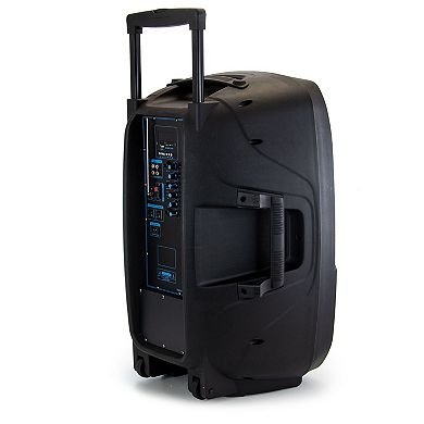 beFree Sound 15-Inch Portable Bluetooth Speaker with Sound/Volume Reactive Lights