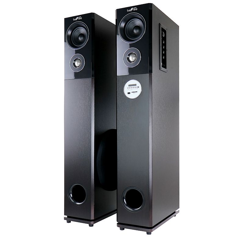 beFree Sound 2.1 Channel Bluetooth Tower Speakers, Black