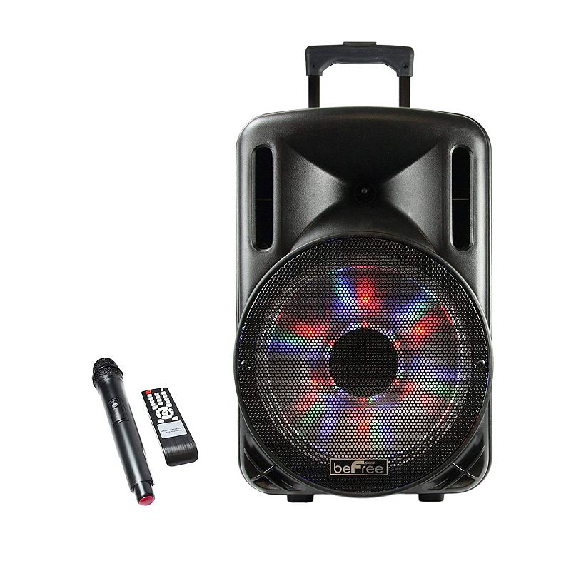 beFree Sound 12-Inch 2500 Watt Bluetooth Portable Party PA Speaker with Ill