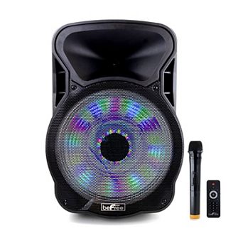 beFree Sound 15-Inch Bluetooth Party Speaker with Illuminating Lights