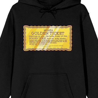 Men's Willy Wonka Golden Ticket Hoodie