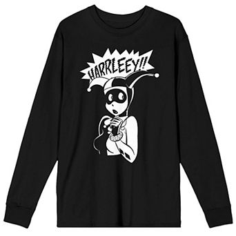 Men's Harley Quinn Black and White Tee