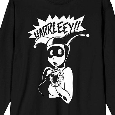 Men's Harley Quinn Black and White Tee