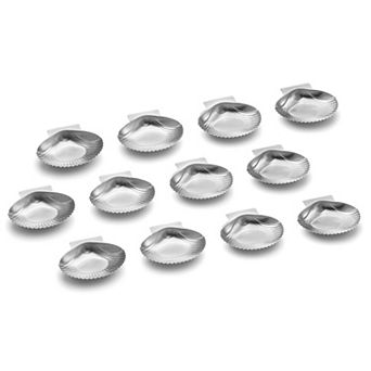 Outset 12 pc All-Purpose Grillable Stainless Steel Seashell Set