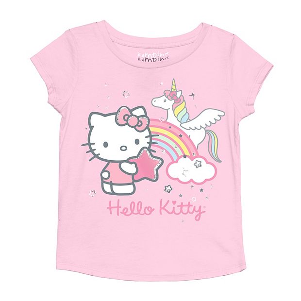 Hello Kitty Toddler Girls Stars Short Sleeve T-Shirt - Pink - Size 2T