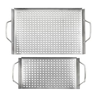 Outset 2 pc Stainless Steel Grill Topper Grid Set