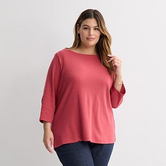 Plus Size Croft & Barrow® Boatneck Top
