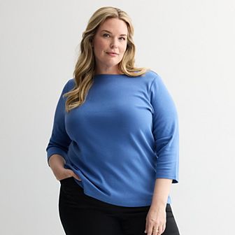 Plus Size Croft & Barrow® Boatneck Top