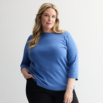Plus Size Croft & Barrow® Boatneck Top