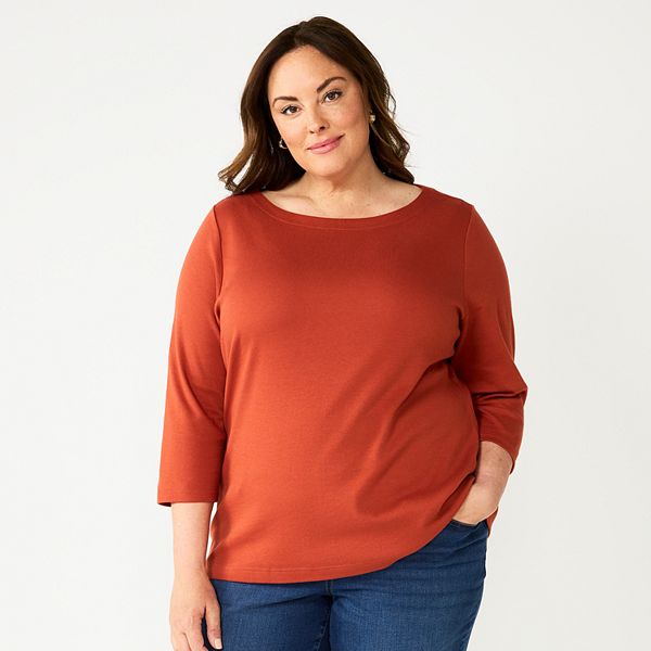 Plus Size Croft & Barrow® Boatneck Top