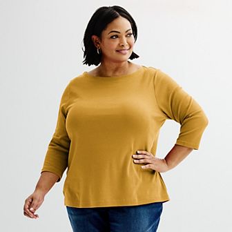 Plus Size Croft & Barrow® Boatneck Top