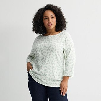 Plus Size Croft & Barrow® Boatneck Top