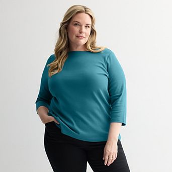 Plus Size Croft & Barrow® Boatneck Top