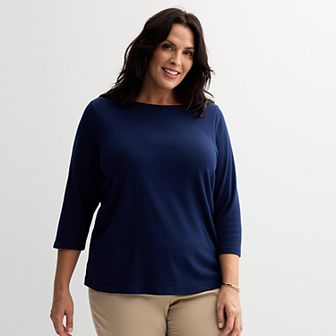 Plus Size Croft & Barrow® Boatneck Top