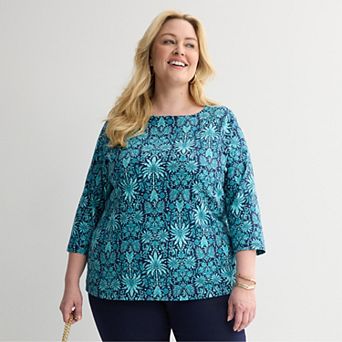 Plus Size Croft & Barrow® Boatneck Top