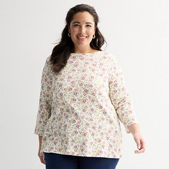 Plus Size Croft & Barrow® Boatneck Top