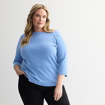 Plus Size Croft & Barrow® Boatneck Top