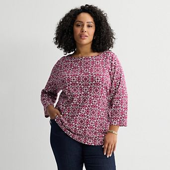 Plus Size Croft & Barrow® Boatneck Top