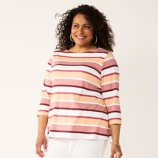 Plus Size Croft & Barrow® Boatneck Tee