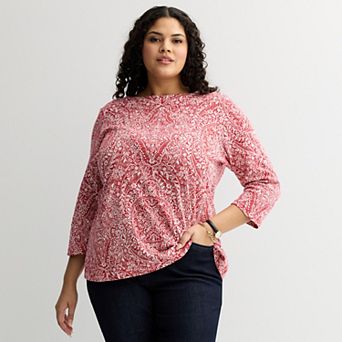 Plus Size Croft & Barrow® Boatneck Top