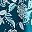 Teal Big Floral