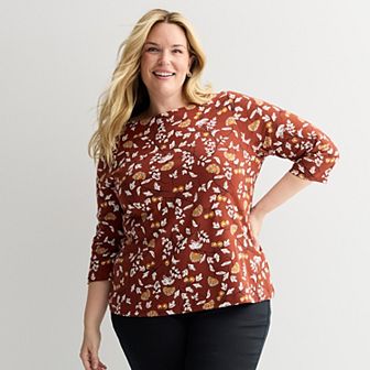 Plus Size Croft & Barrow® Boatneck Top