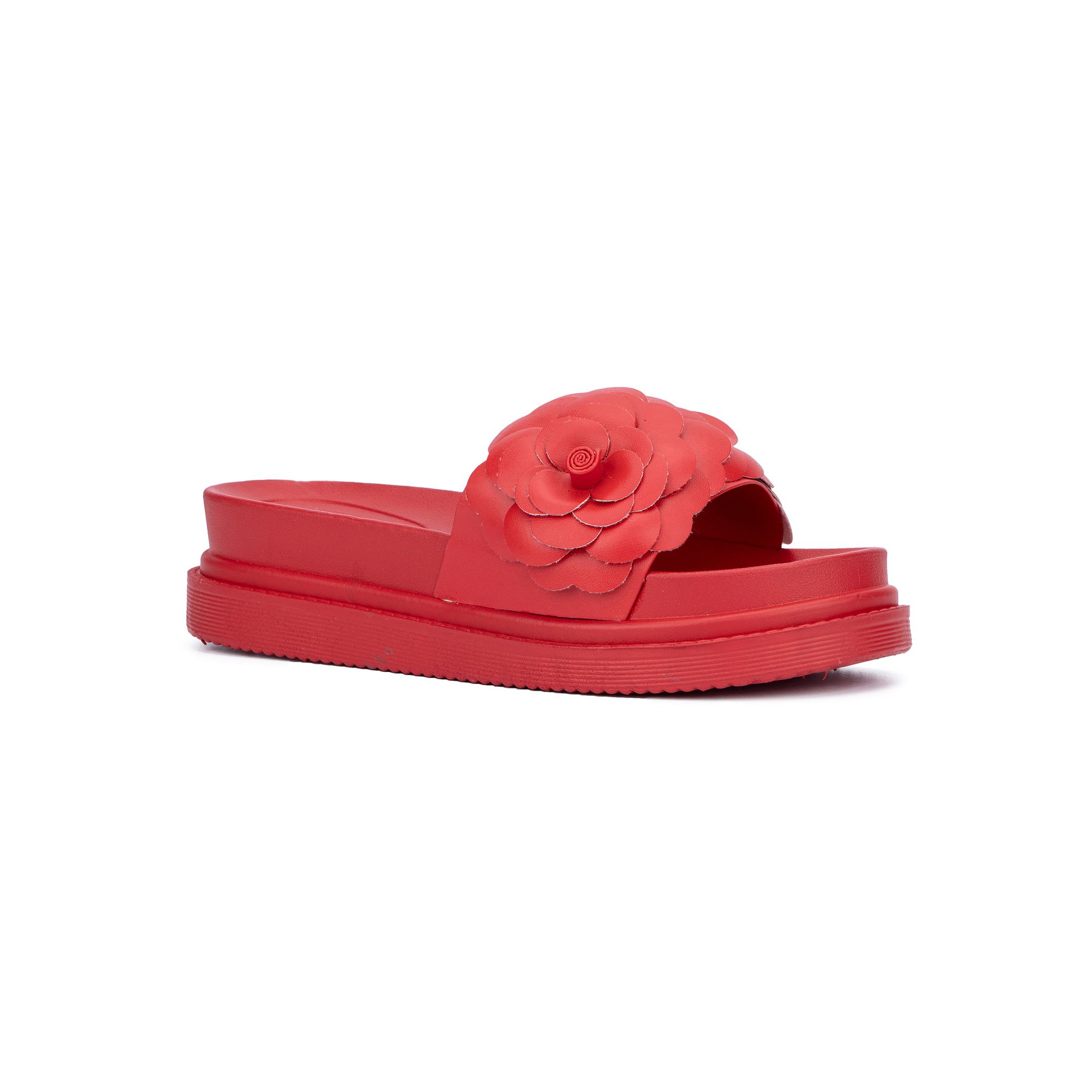 New York & Company Camilia Womens Platform Slides, Size: 6.5, Red